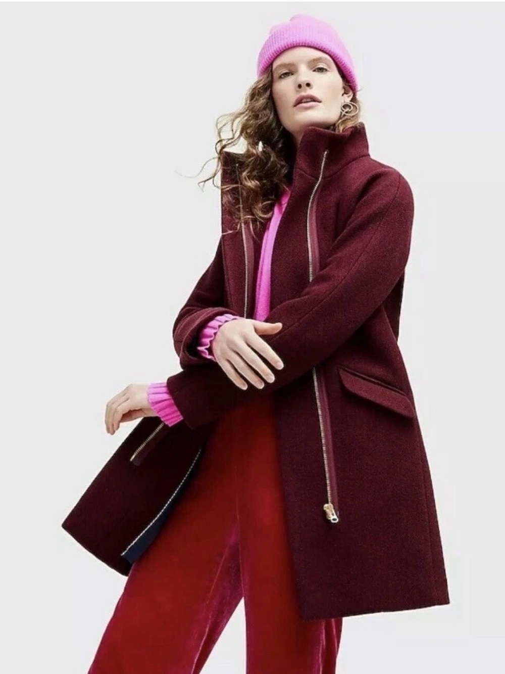 J. Crew Italian Stadium Wool Cocoon Coat